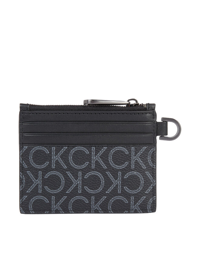 Kreditinių kortelių dėklas Calvin Klein Subtle Mono 6Cc Holder W/Zip  K50K509236 Juoda | eavalyne.lt