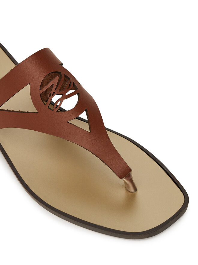 KARL LAGERFELD Japonki KARL LAGERFELD Skoot II KL80407 Brązowy