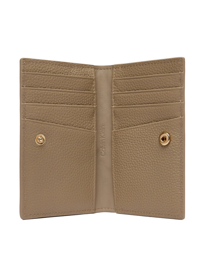 Calvin Klein Geldbörse Calvin Klein Emblem Hw Pebble Snap Cardholder LV04F1127G Beige