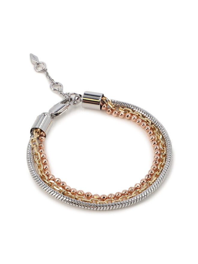 Fossil 3 db-os karkötő szett Fossil Tri-Tone Steel Bracelet Gift Set JGFTSET1042 Ezüst