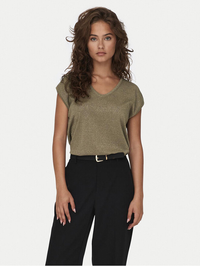 ONLY ONLY Póló Silvery 15136069 Zöld Loose Fit