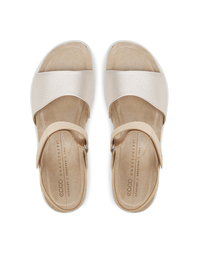 ECCO Sandały ECCO Flowt Wedge 27231360704 Złoty