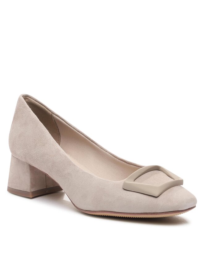 Escarpins Femme Tamaris 1-22321-44 - Semelle Confort Touch-IT, Talon Bloc Stable - Design Blanc élégant Et Facile à Enfiler