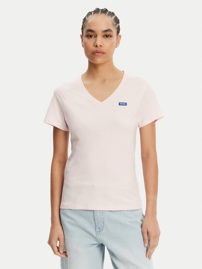HUGO HUGO Футболка Classic 50513667 Світло-рожевий Slim Fit
