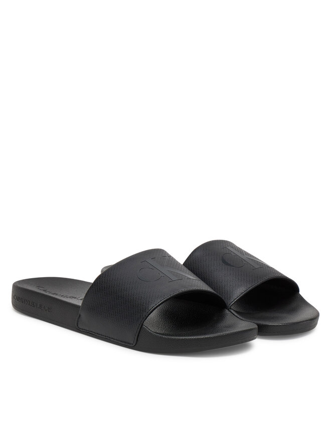 Calvin Klein Jeans Papucs Calvin Klein Jeans Slide Aop Print YM0YM01269 Fekete