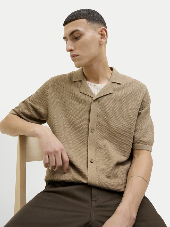 Jack&Jones Jack&Jones Pólóing Orion 12268226 Bézs Relaxed Fit