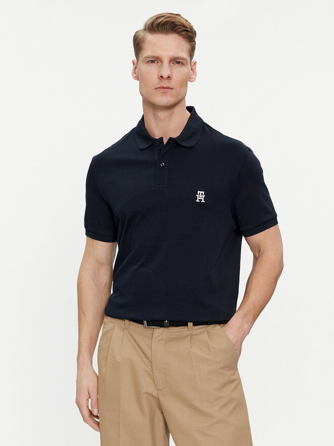 Tommy Hilfiger Tommy Hilfiger Поло Interlock MW0MW34783 Cиній Regular Fit