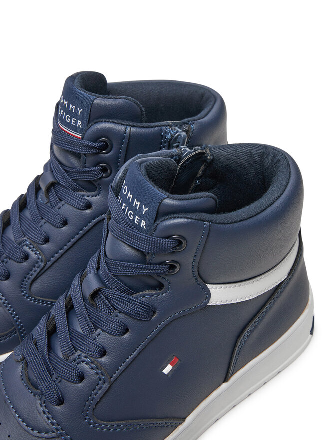 Tommy Hilfiger Tenisice Tommy Hilfiger Mid Cutlace-Up Sneaker T3X9-33641-1351 S Tamnoplava