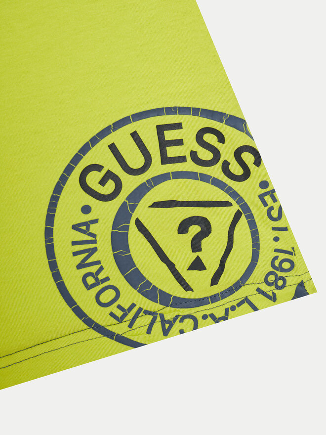 Guess Guess Póló N5RI15 K8HM4 Zöld Regular Fit
