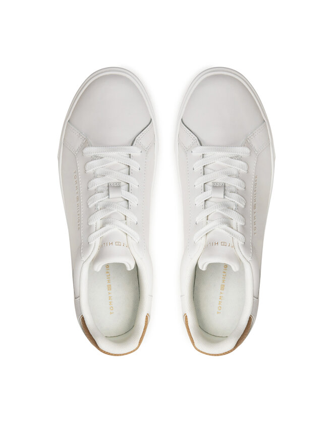 Tommy Hilfiger Sneakers Tommy Hilfiger Essential Court FW0FW08350 Écru