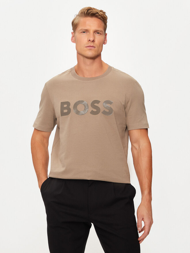 BOSS BOSS Camiseta Mirror 2 50525087 Beis Regular Fit