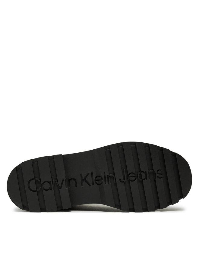 Calvin Klein Jeans Schnürstiefeletten Calvin Klein Jeans Flatform Zip Laceup Mg S YW0YW01554 Braun