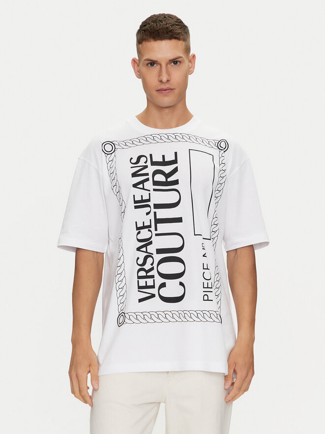 Versace Jeans Couture Versace Jeans Couture T-Shirt 76GAHE04 Weiß Regular Fit