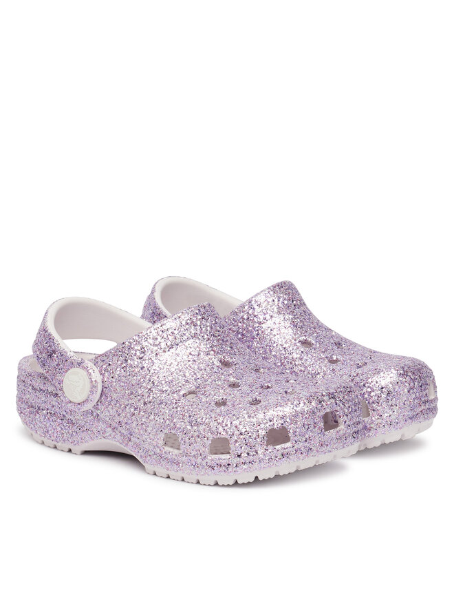 Crocs Pantoletten Crocs Classic Chunky Glitter Clog T 211940 Violett