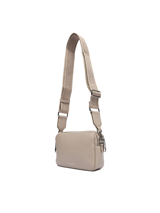 Calvin Klein Borsetta Calvin Klein Webbing Double Strap Camera Bag LV04F3165G Beige