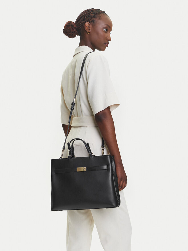Tommy Hilfiger Táska Tommy Hilfiger Heritage Satchel AW0AW17211 Fekete