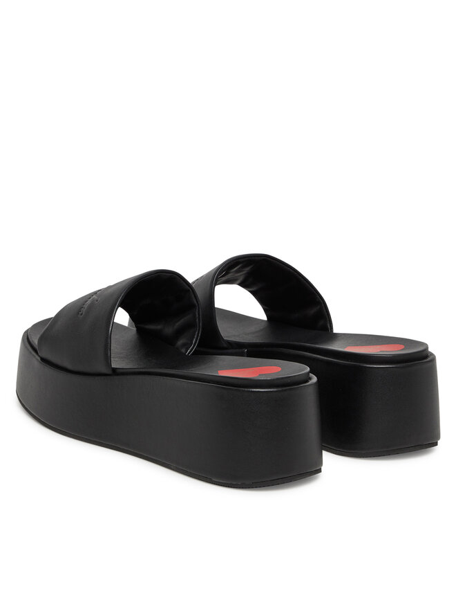 LOVE MOSCHINO Klapki LOVE MOSCHINO JA28177I0MIA0000 Czarny