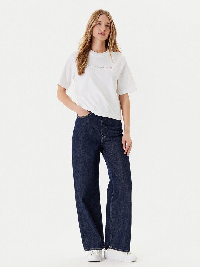 United Colors Of Benetton United Colors Of Benetton Camiseta 3BL0D109D Blanco Relaxed Fit