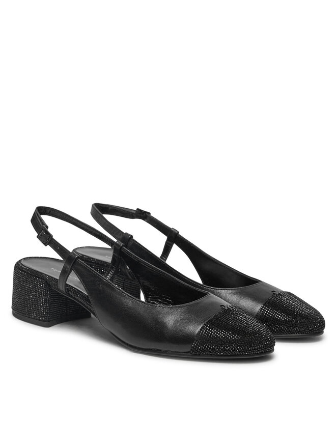 Tory Burch Sandały Tory Burch Cap-Toe Pave Singback Pump 160256 Czarny
