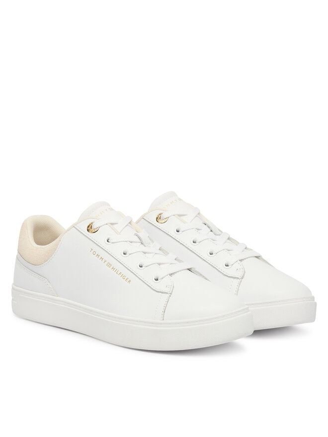 Tommy Hilfiger Sneakersy Tommy Hilfiger Casual Cupsole Sneaker FW0FW09020 Biały