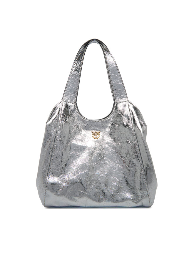 PINKO Ročna torba PINKO Tote Mini Bag AI 25-26 PLTT 104645 A2OT Srebrna