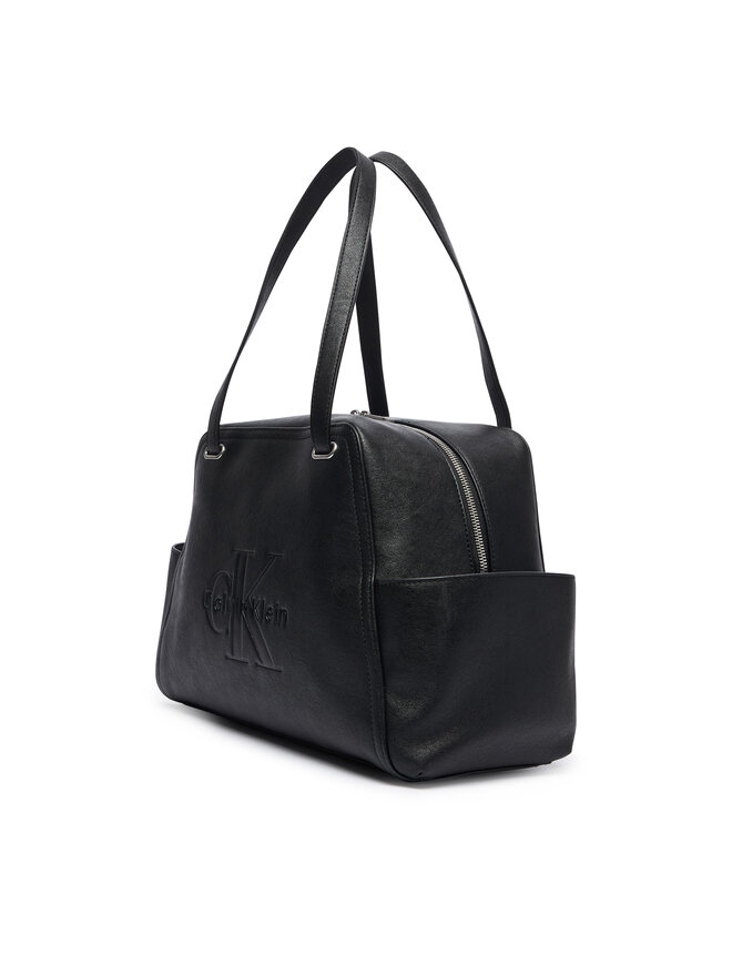 Calvin Klein Handtasche Calvin Klein Pockets Monologo Tote LV04F3689G Schwarz