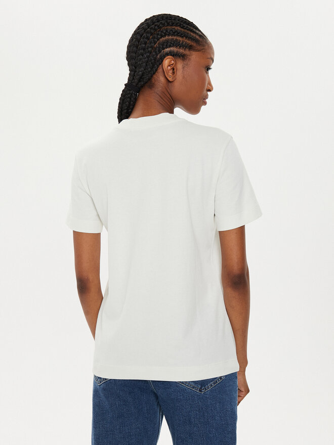Calvin Klein Jeans Calvin Klein Jeans Футболка Satin Applique J20J223925 Écru Regular Fit