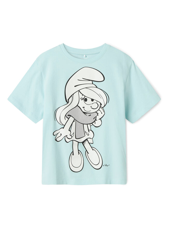 NAME IT NAME IT Marškinėliai Fleur Smurfs 13241788 Mėlyna Regular Fit