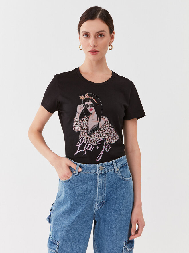 Liu Jo Liu Jo Camiseta 5F3135 JS923 Negro Regular Fit