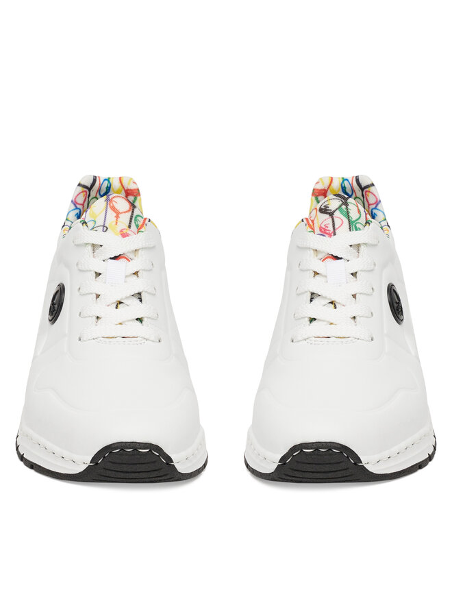 Rieker Sneakersy Rieker M4903-80 Biela