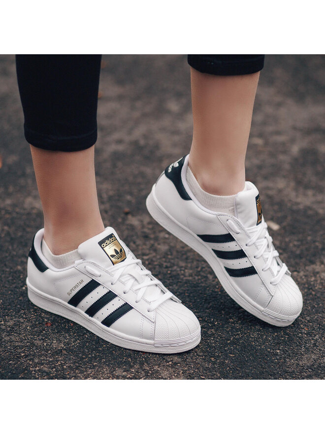 adidas Sneakersy adidas Superstar J C77154 Biela