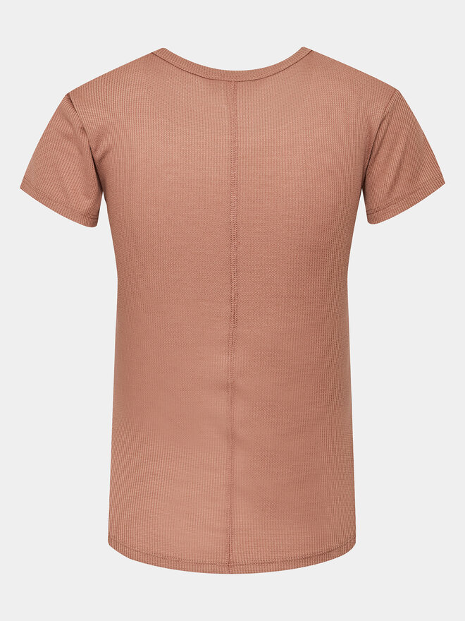 Hunkemöller Hunkemöller Camiseta de pijama Henley 203153 Marrón Regular Fit