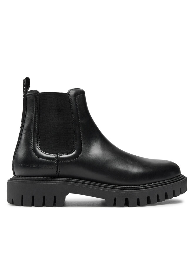 Tommy Hilfiger Μποτάκια με λάστιχο Tommy Hilfiger Chunky FM0FM05197 Μαύρο