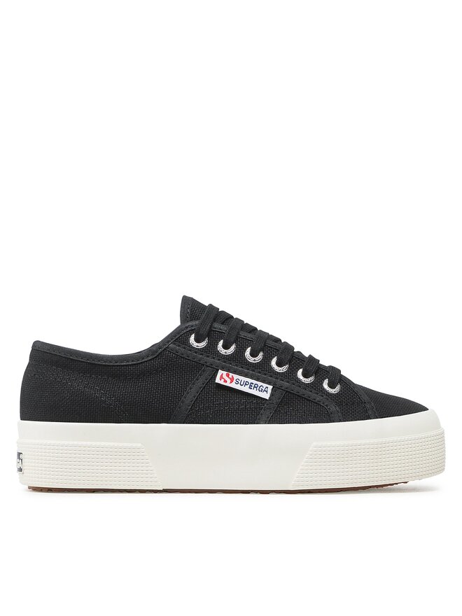 Sneakers aus Stoff Superga 2740 Platform S21384W Schwarz eschuhe