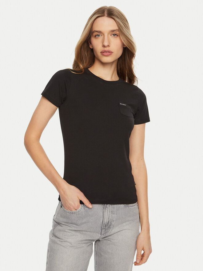 Guess Jeans Guess Jeans Marškinėliai W5RI52 J1314 Juoda Regular Fit