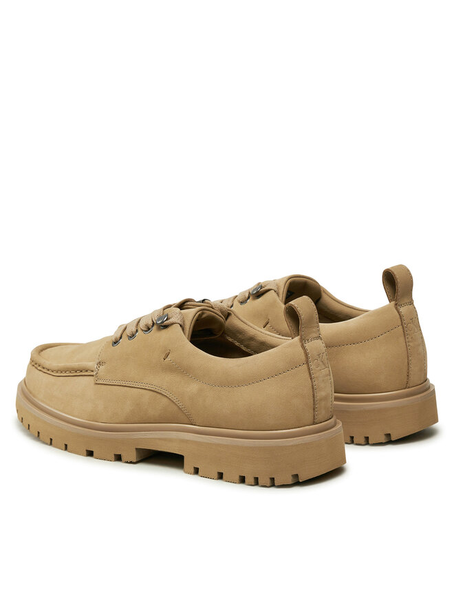Calvin Klein Jeans Halbschuhe Calvin Klein Jeans Eva Apron Laceup YM0YM01180 Beige