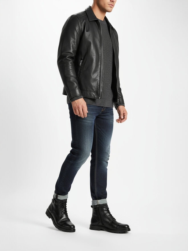 Lanetti Schnürschuhe Lanetti CEO-BENGAL-03 MBS Schwarz