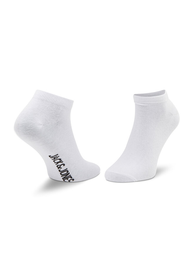 Jack&Jones Sada 10 párů pánských nízkých ponožek Jack&Jones Jacdongo 12172337 Bílá