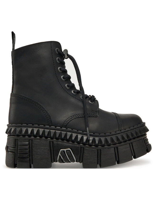 NEW ROCK Schnürstiefel NEW ROCK M-WALL083CCT-S6 Schwarz