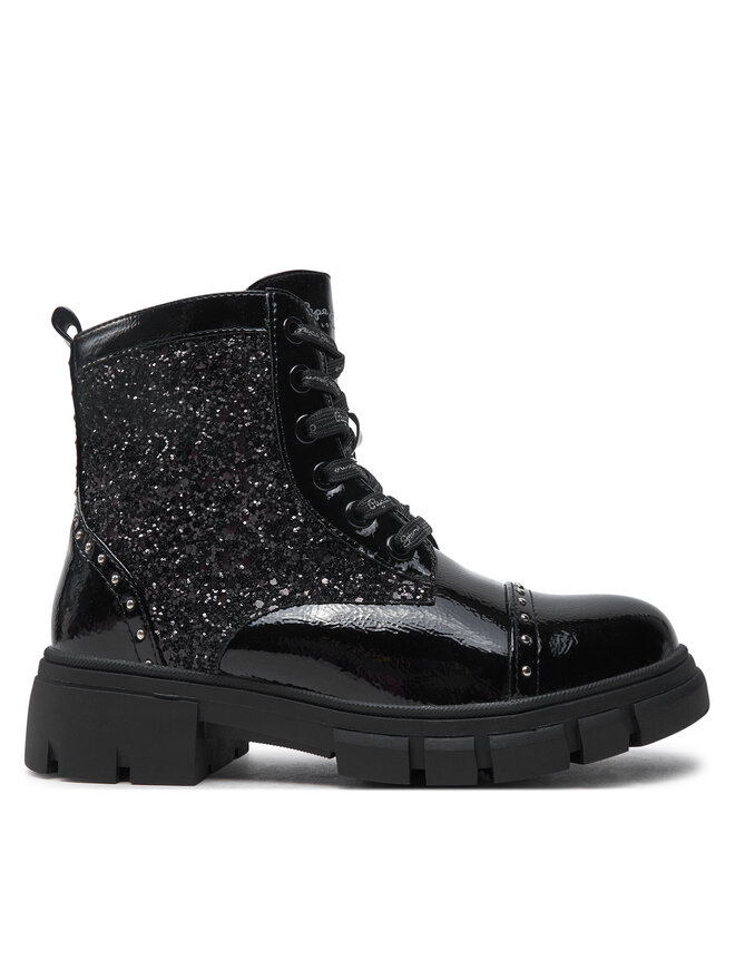 Schnürstiefeletten Pepe Jeans Lilli Studs G PGS50202 Schwarz | eschuhe.de