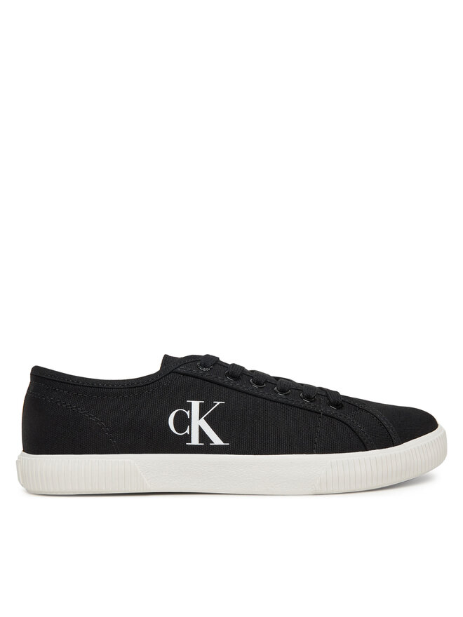 Calvin Klein Jeans Πάνινα παπούτσια Calvin Klein Jeans Ess Vulc Low Cv Mg Wn YW0YW01762 Μαύρο