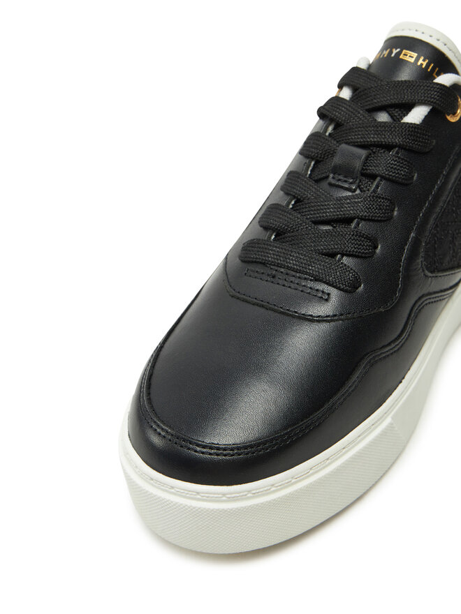 Tommy Hilfiger Zapatillas Tommy Hilfiger Platform Monogram Sneaker FW0FW08121 Negro