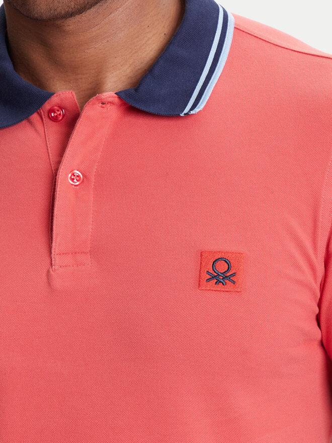 United Colors Of Benetton United Colors Of Benetton Poloshirt 3F9HU302E Dunkelrot Regular Fit