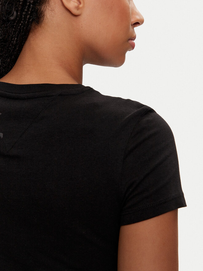 Tommy Jeans Tommy Jeans Camiseta Linear DW0DW18398 Negro Slim Fit