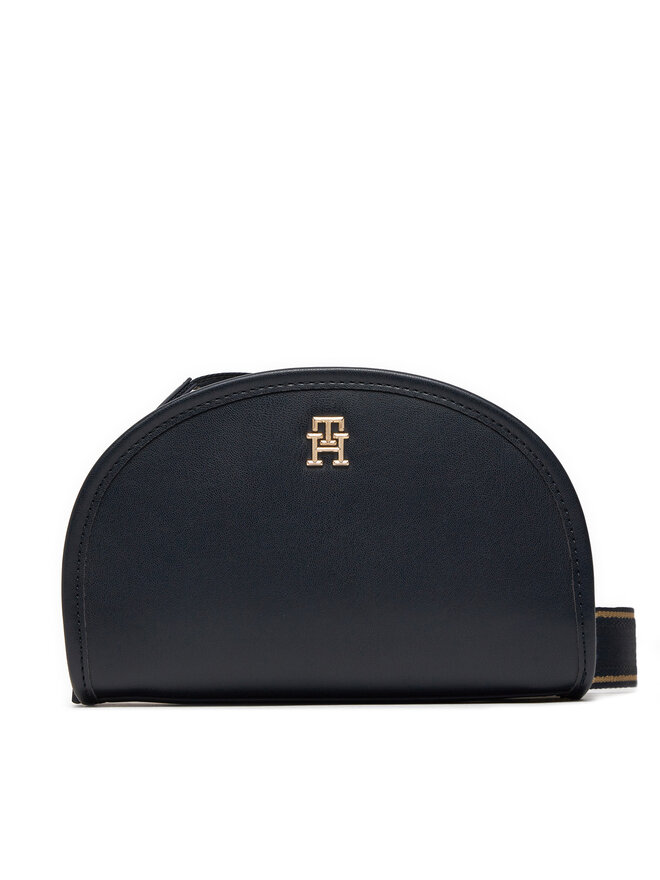 Tommy Hilfiger Kabelka Tommy Hilfiger Th Monotype Half Moon Camera Bag AW0AW16774 Tmavomodrá