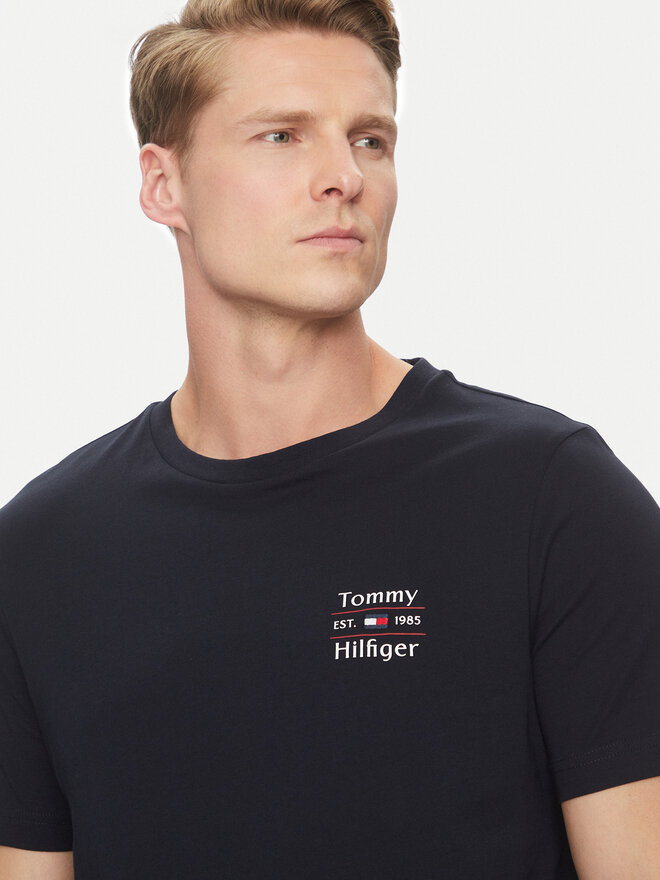 Tommy Hilfiger Tommy Hilfiger Majica Stack MW0MW38622 Mornarsko modra Regular Fit