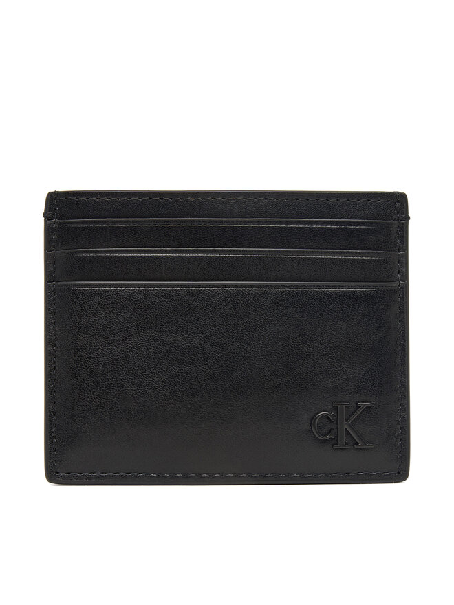 Calvin Klein Kreditkartenetui Calvin Klein Bold Ck Suede Cardholder LV04D1363G Schwarz