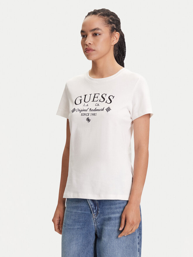 Guess Guess Camiseta V5YI03 I3Z14 Blanco Regular Fit