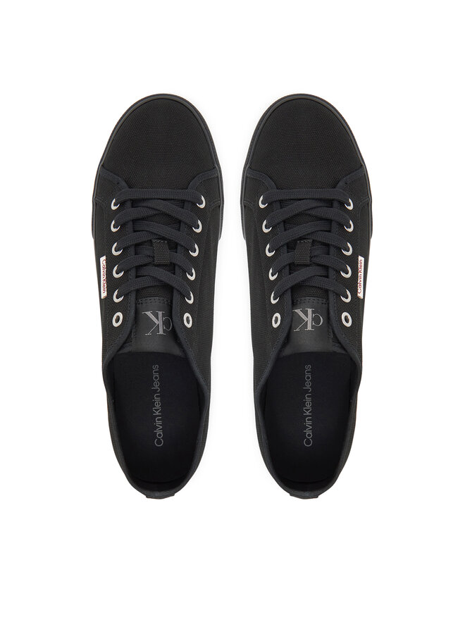 Calvin Klein Jeans Πάνινα παπούτσια Calvin Klein Jeans Ess Vulc Low Mg Cv YM0YM01301 Μαύρο