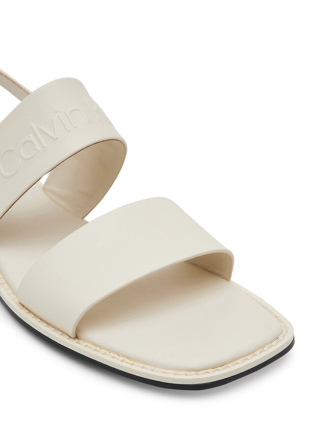 Calvin Klein Sandalen Calvin Klein Flat Sandal - He HW0HW02377 Écru
